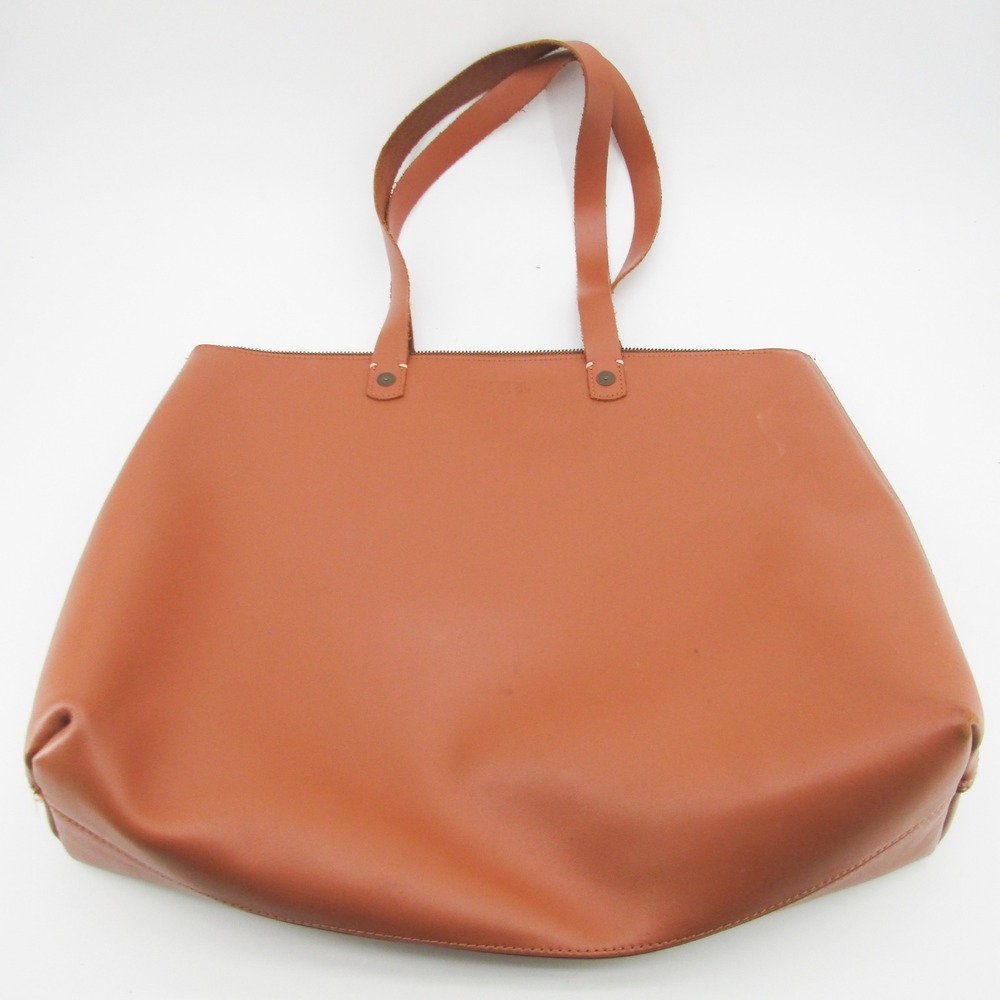 FEED Leather Tote Bag Brown Shoulder Bag Zip Top Everyday Carry